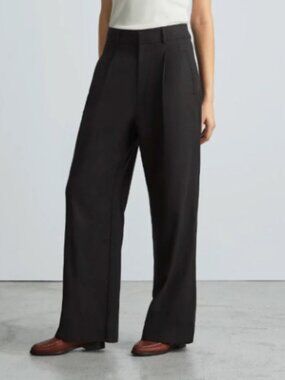 NWT Everlane The Way-High Drape Pant Black 8R